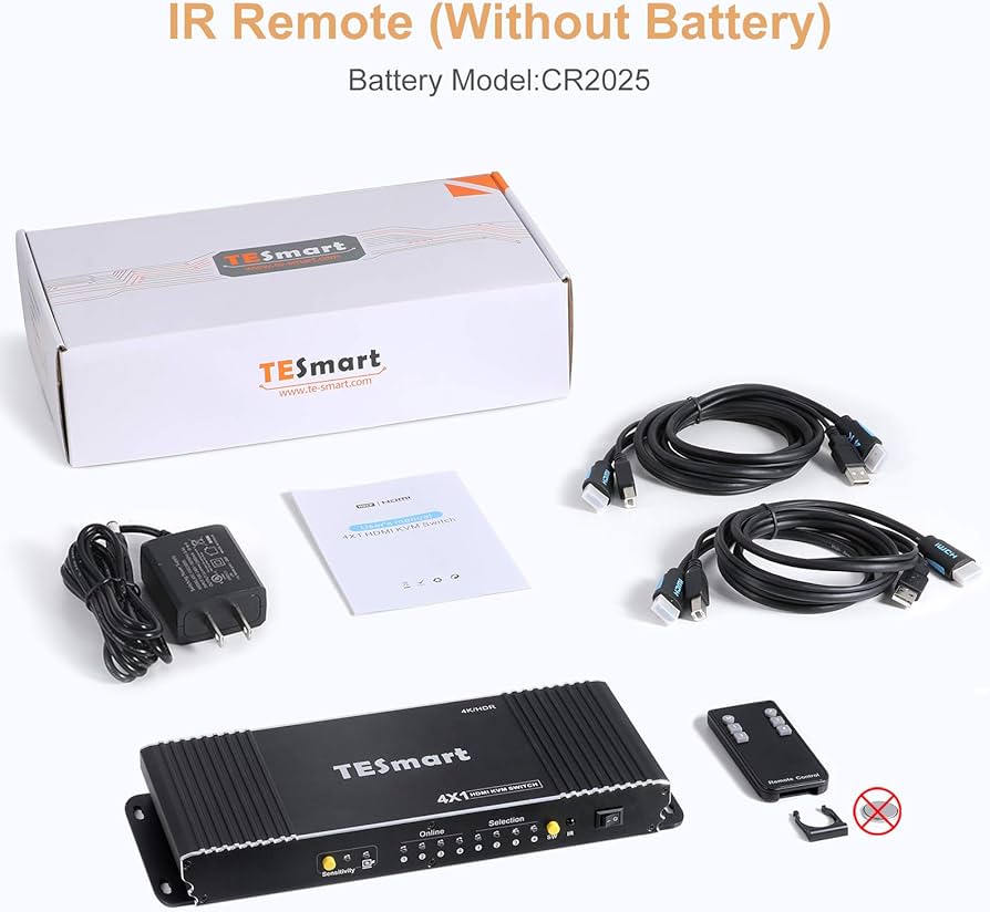 Amazon.co.jp: TESmart KVMスイッチ HDMI 4ポート KVMスイッチャー