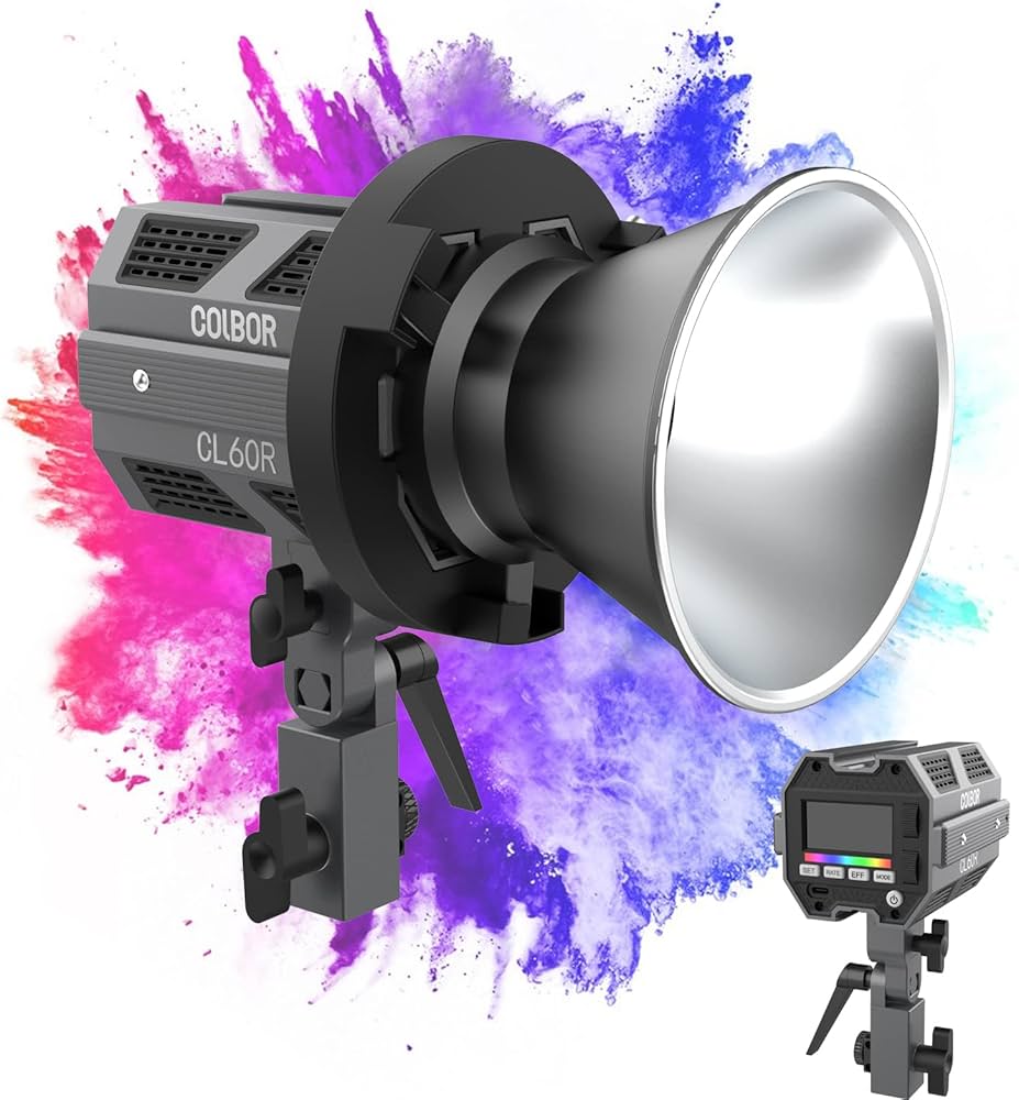 Amazon.co.jp: COLBOR CL60R RGB超軽量ライト 65W 色温度2700-6500K