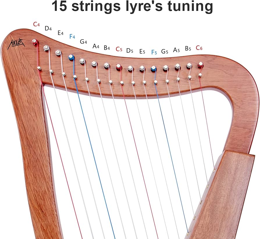 Amazon.com: Harp, AKLOT 15 Strings Mahogany Harp 22 Inch Height