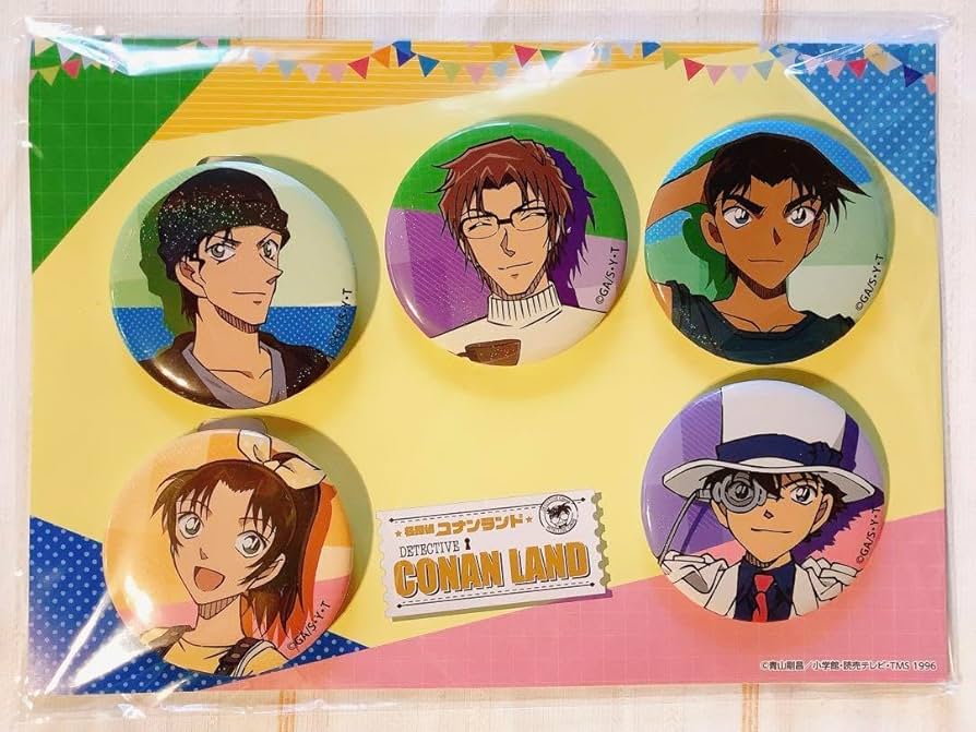 Amazon | コナンランド 缶バッジセット 赤井秀一 服部平次 怪盗キッド