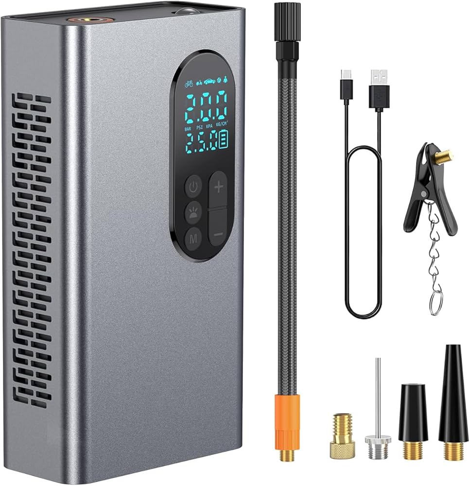 Amazon.co.jp: 10秒で充填 空気入れ 車 自転車 電動 スマート 最大圧力