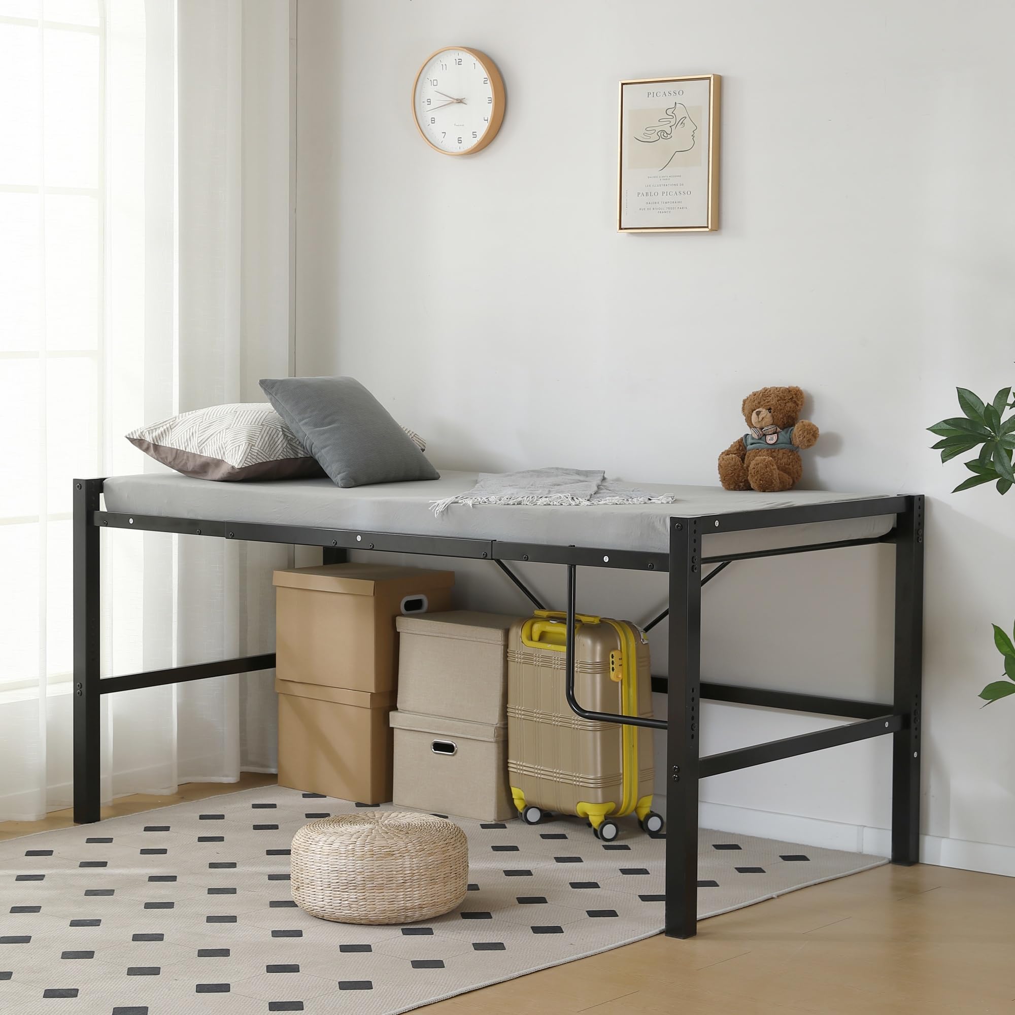 Amazon｜【高さ110cm/90cm】ロフトベッド パイプベッド シングル