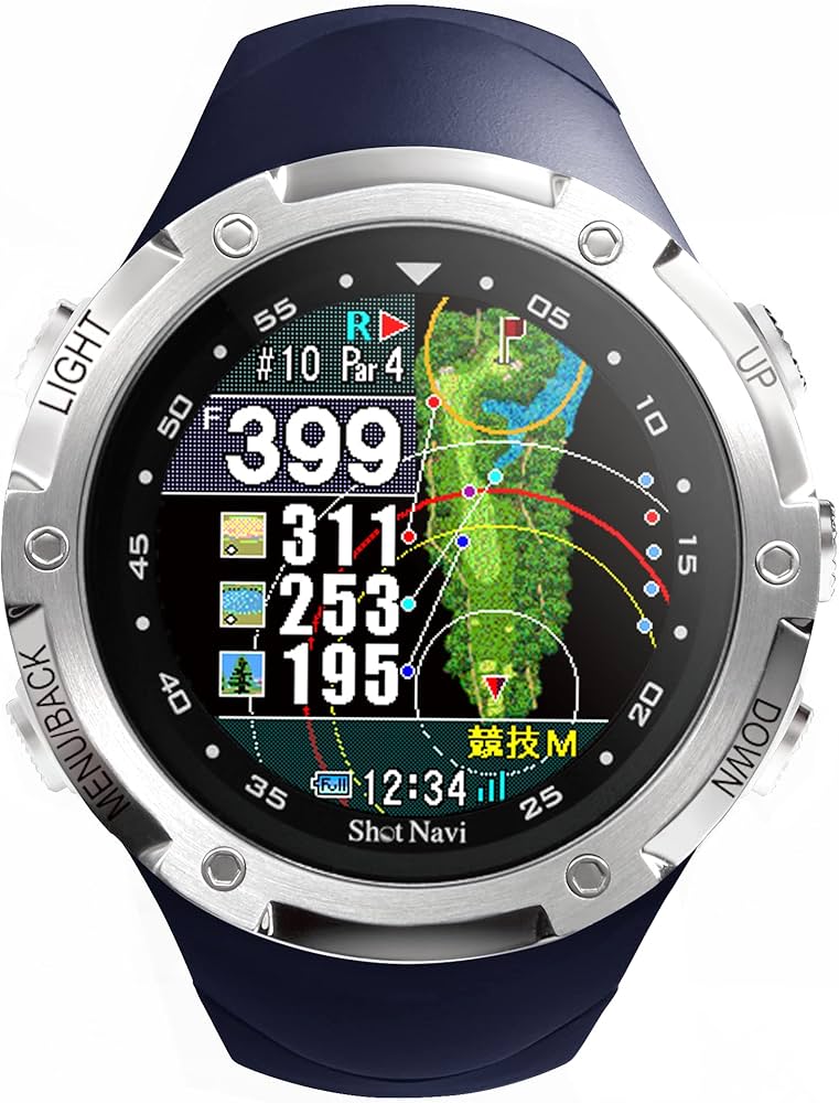 Amazon | Shot Navi W1 Evolve(ショットナビ) ネイビー×シルバー GPS