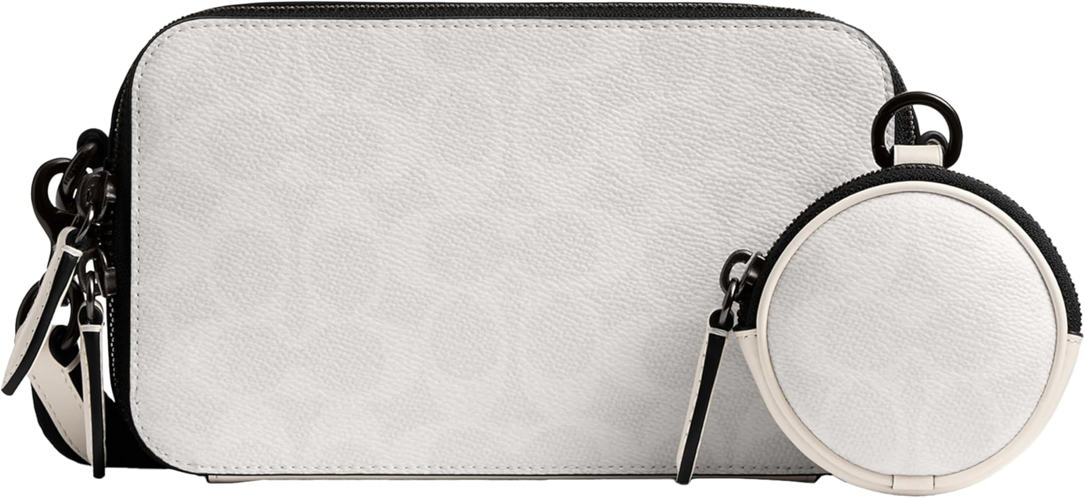 Amazon | コーチチャータースリムクロスボディ。, ホワイト/ブラック