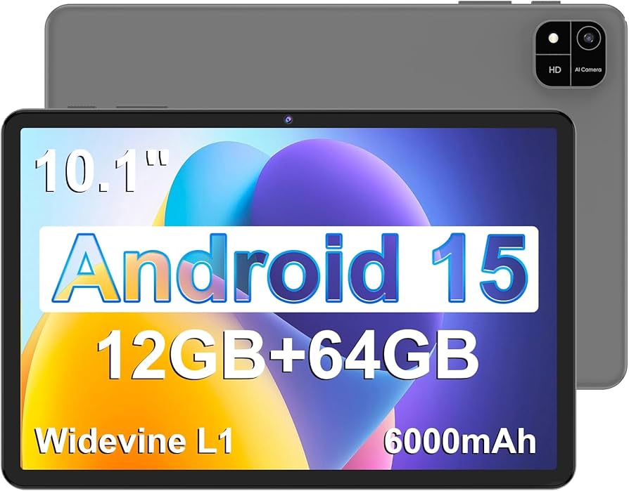 Amazon.com : COLORROOM-Android 15 Tablet 10.1 Inch, 12GB RAM+64GB
