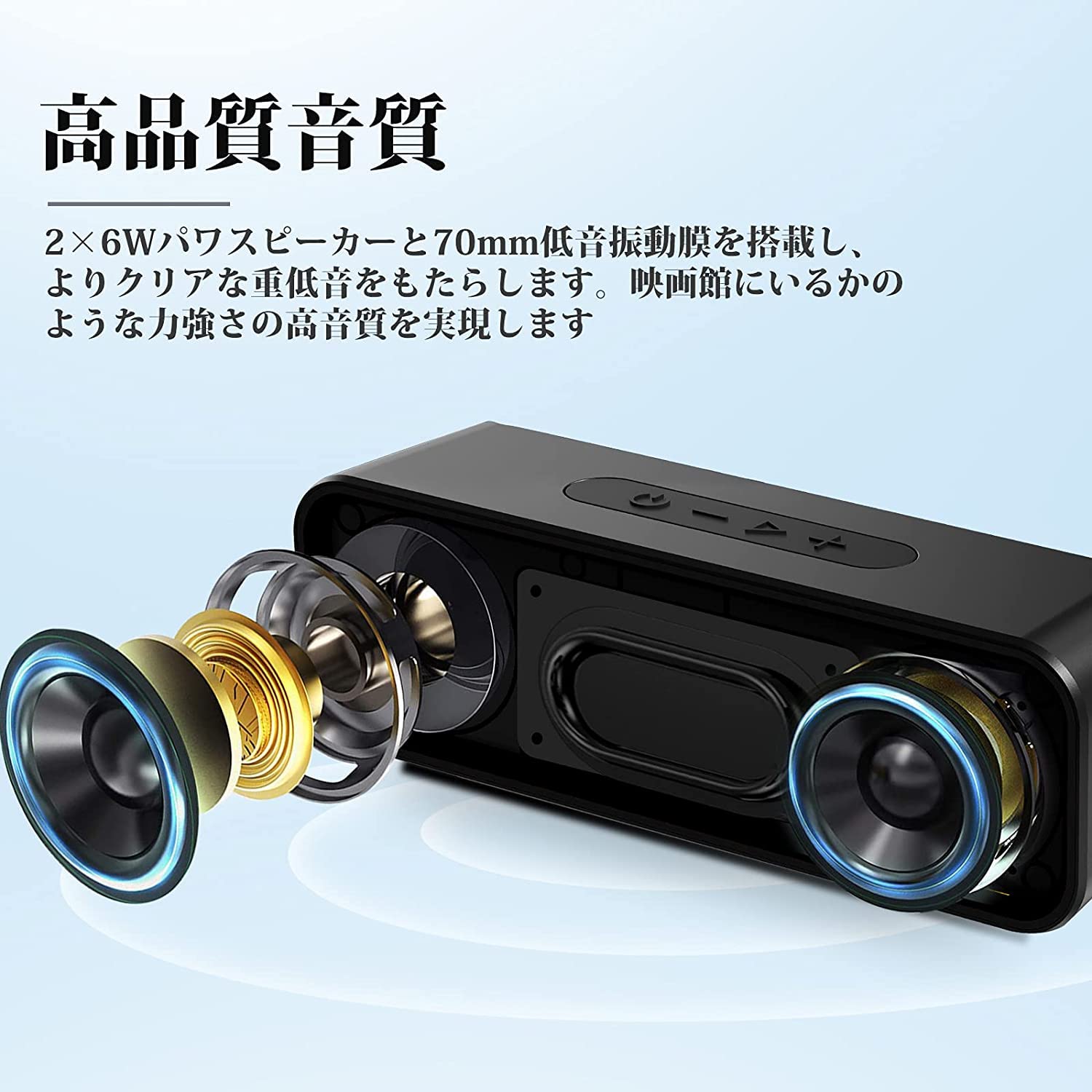 Amazon.co.jp: Bluetooth スピーカー ワイヤレススピーカー IPX7防水