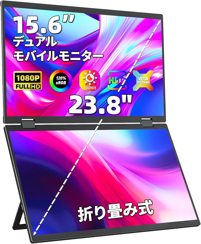 Amazon.co.jp: cocopar デュアルモバイルモニター 15.6インチ FHD