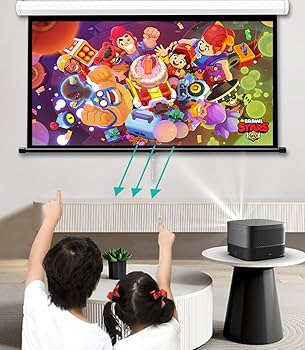 Amazon | 【手動吊り下げ】 プロジェクター スクリーン 120インチ 4：3