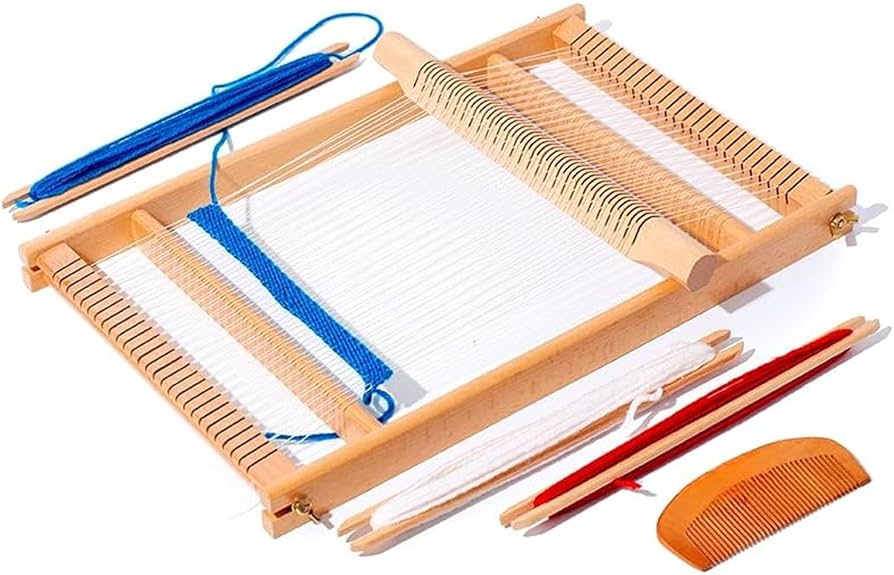 Amazon.co.jp: 機織り機 編み機 織り機 木製 子供用 大人用 卓上織り機