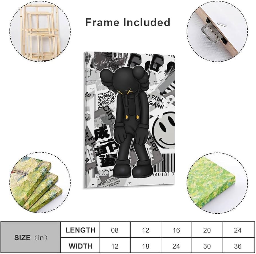 Amazon.co.jp: KAWS Sesame Street 絵画 インテリア カウズ セサミ