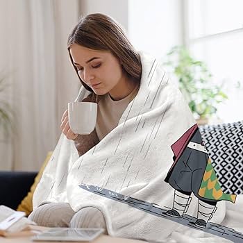 Amazon｜毛布 鬼滅の刃 水柱 冨岡 義勇 ブランケット ひざ掛け 掛け