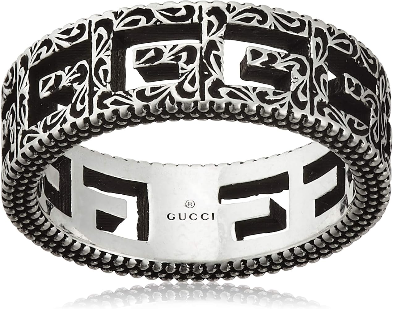 Amazon.co.jp: [グッチ] Gucci シルバー リング スクエアG GU-576993