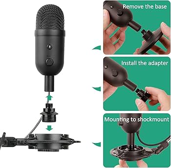 Amazon | Rigych マイクブームアーム Razer Seiren V2 X用 調節可能な