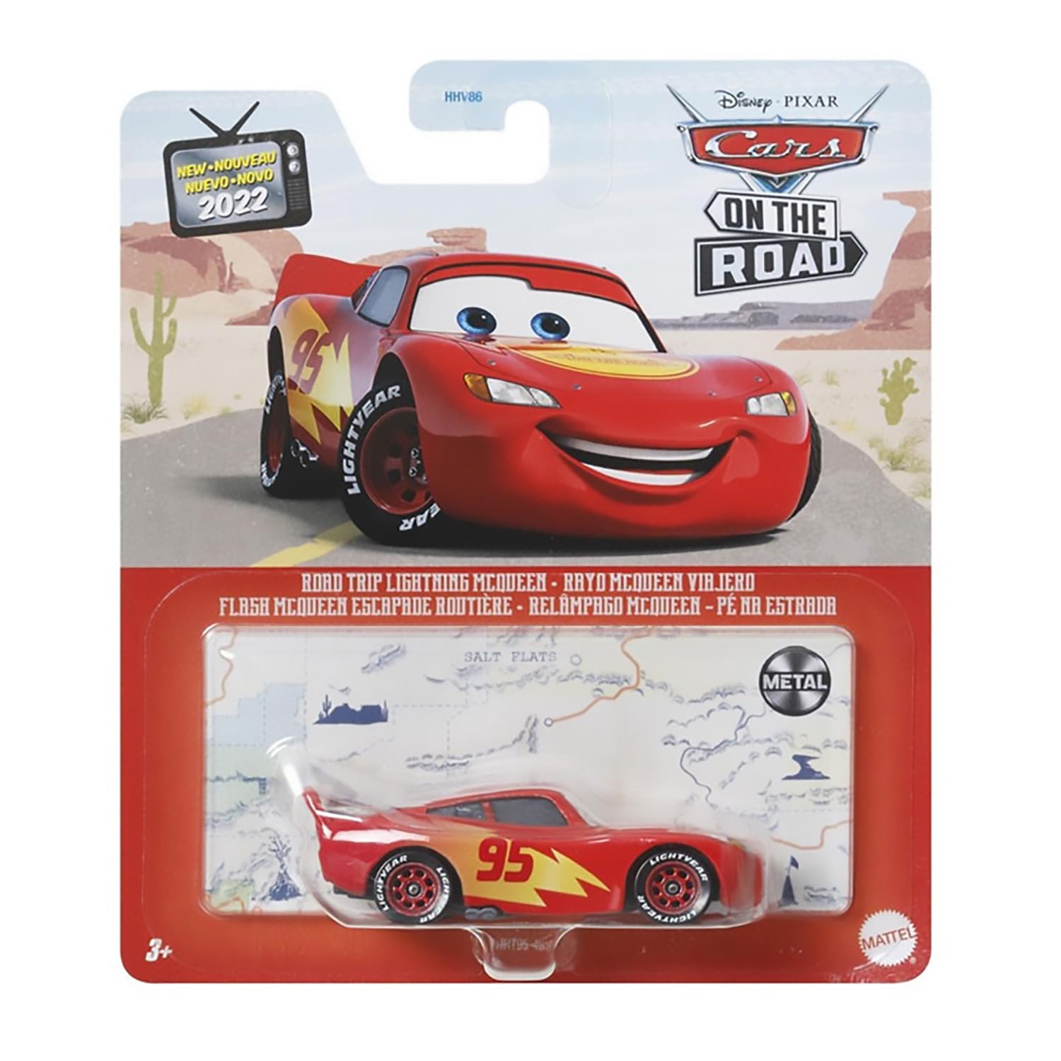 Amazon.com: Disney Pixar Cars Road Trip Lightning McQueen 1:55