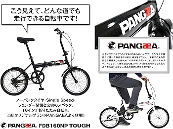 Amazon | PANGAEA(パンゲア) パンクしない折りたたみ自転車 FDB160-NP