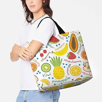 Amazon.co.jp: トートバッグ フルーツ柄 果物柄 ハンドバッグ