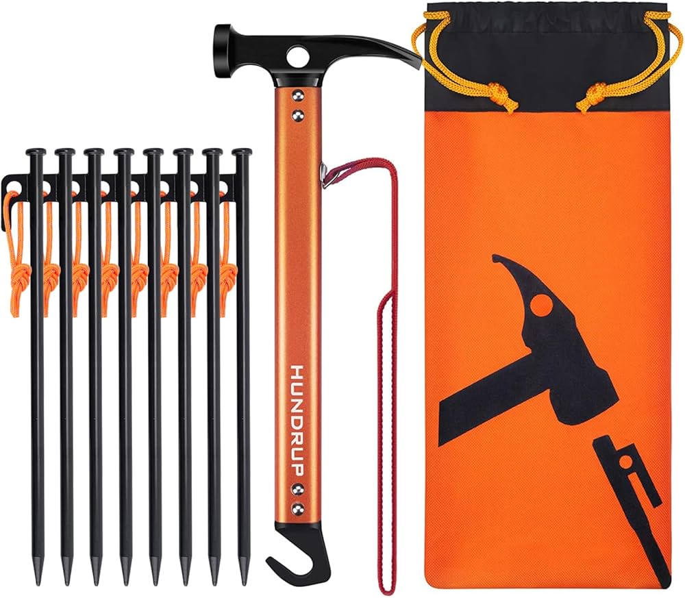 Amazon | 【強化版】 ペグハンマーセット HUNDRUP キャンプハンマー