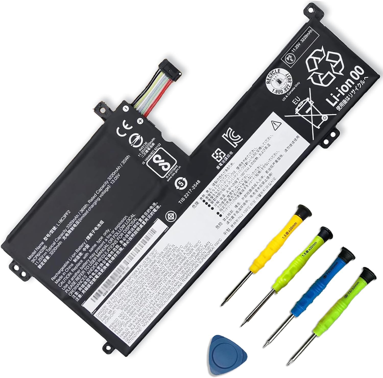 Amazon.com: SUNNEAR L18C3PF2 36Wh Battery Replacement for Lenovo