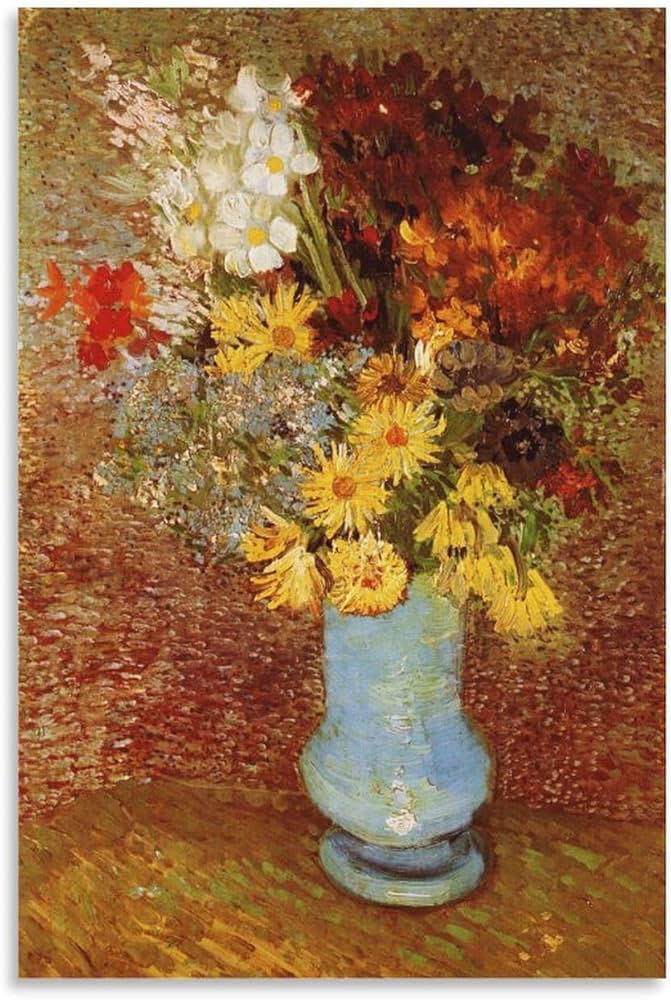 Amazon.co.jp: フィンセント・ファン・ゴッホ 絵画『青い花瓶に入った