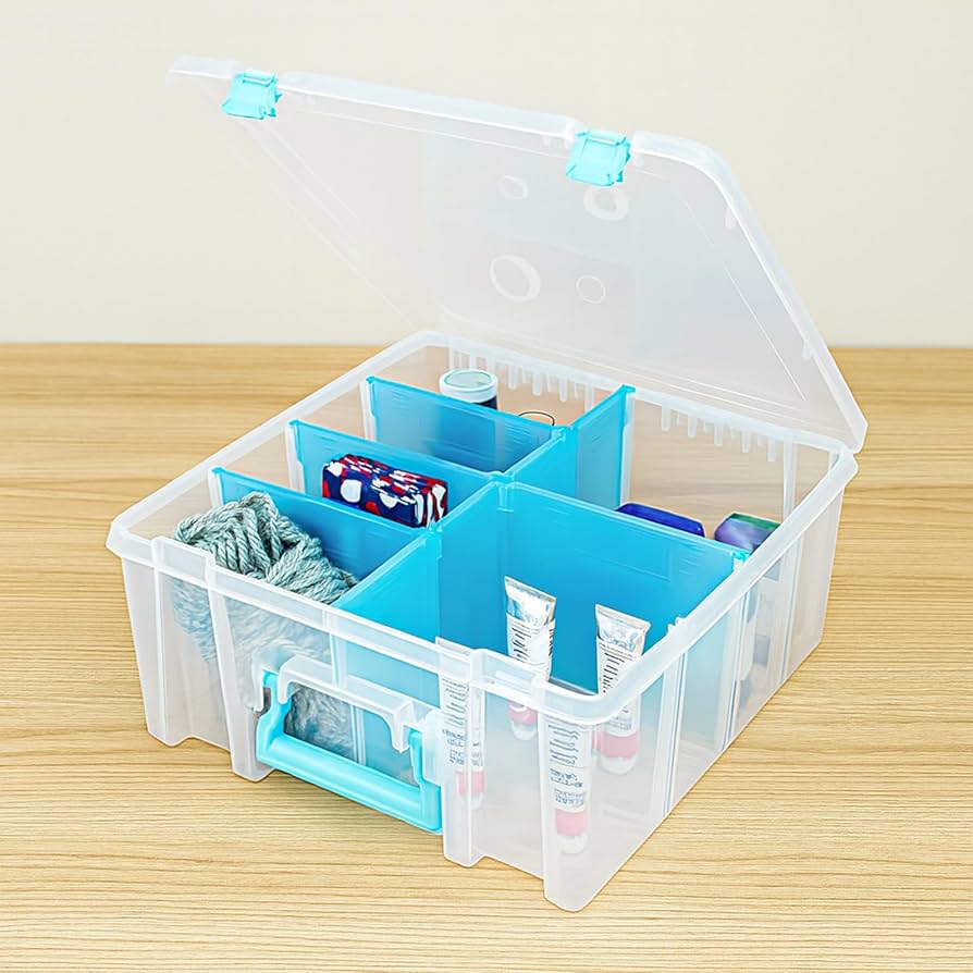 Amazon.com: ArtBin Super Satchel Double Deep Compartment Box - Art