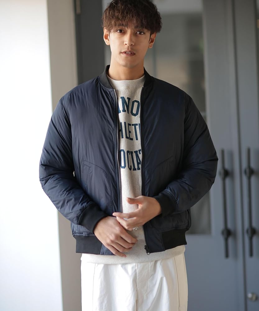 Amazon.co.jp: [ナノ・ユニバース] 西川ダウン(R)」リバーシブルMA-1