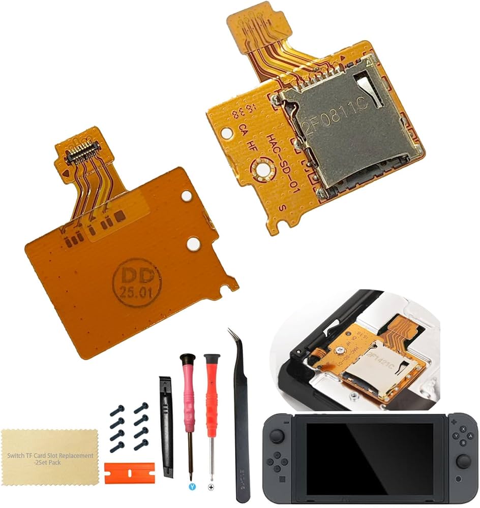Amazon.com: [2pcs-Pack] for Switch SD Card Reader Slot Replacement