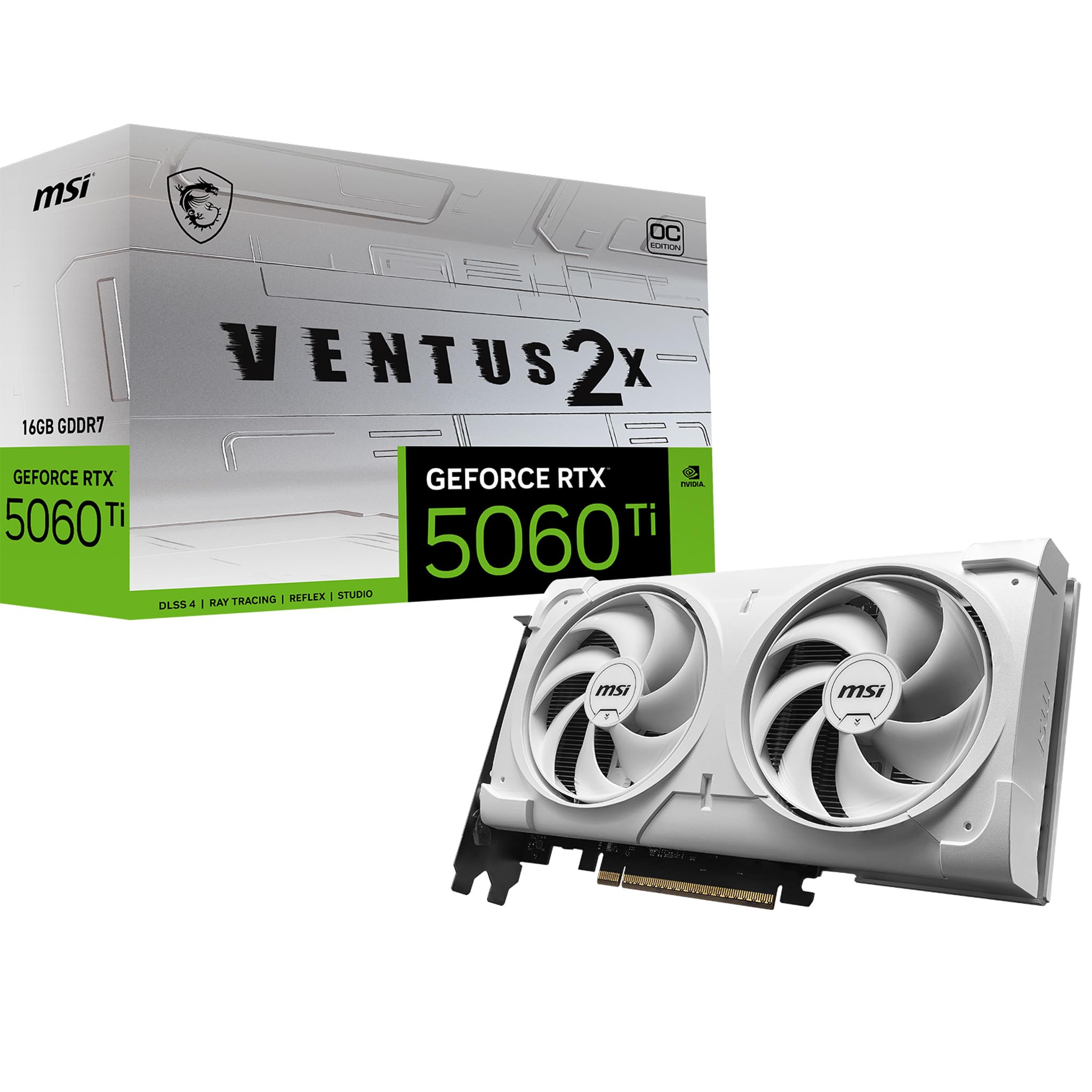 Amazon | MSI GeForce RTX 5060 Ti 16G VENTUS 2X OC WHITE PLUS