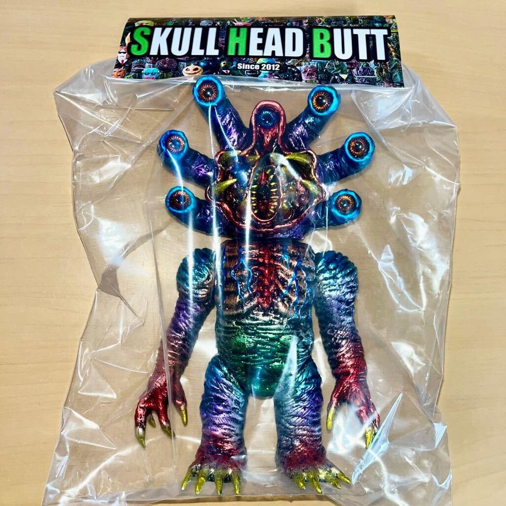 スカルヘッドバット マーミット ソフビ クリア 内臓 蓄光