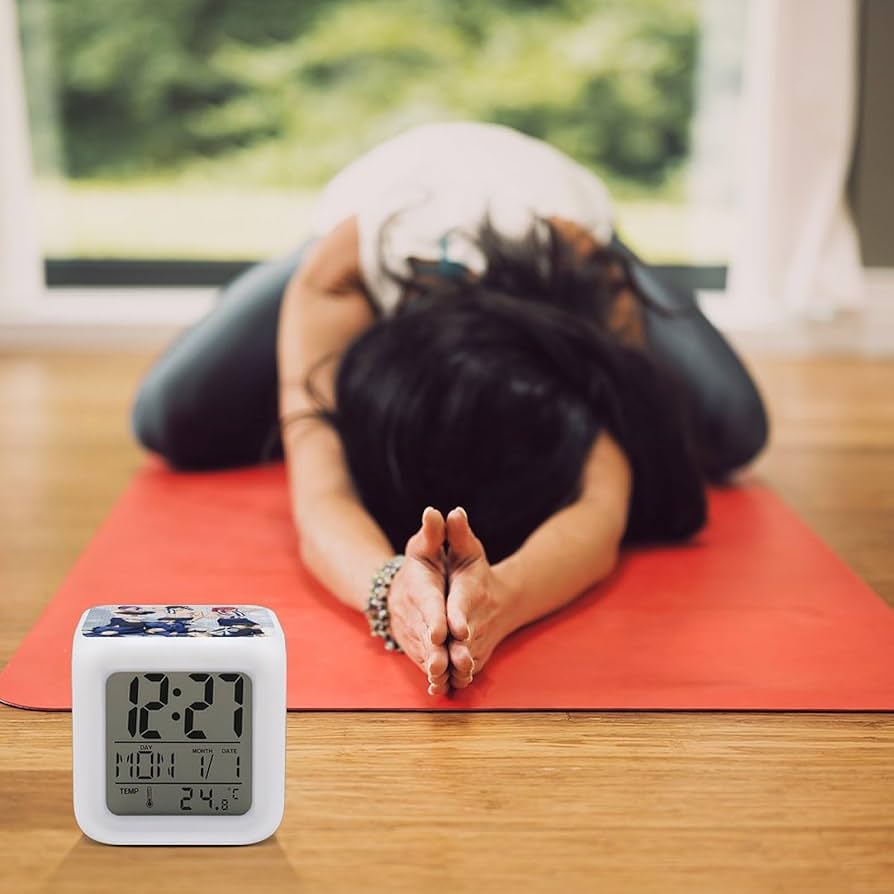 Amazon.co.jp: ブルーロック 目覚まし時計 LED デジタル時計 立方体 多