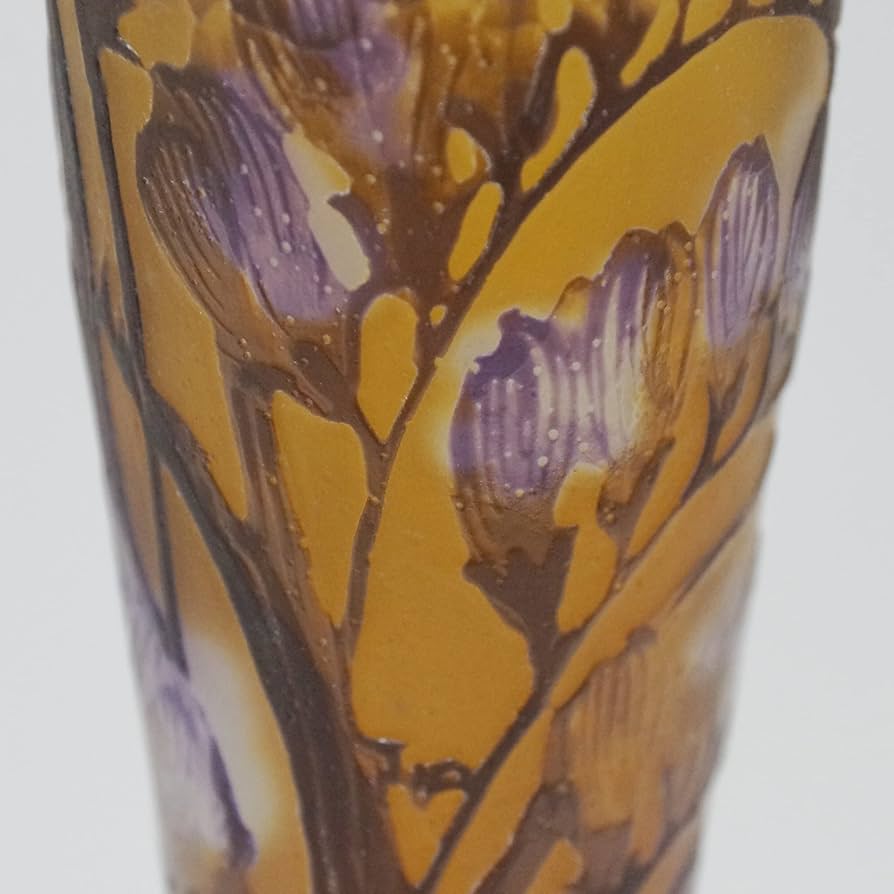 Amazon.co.jp: 【証明書付】【希少】 エミールガレ 花器 高23cm 幅7.5