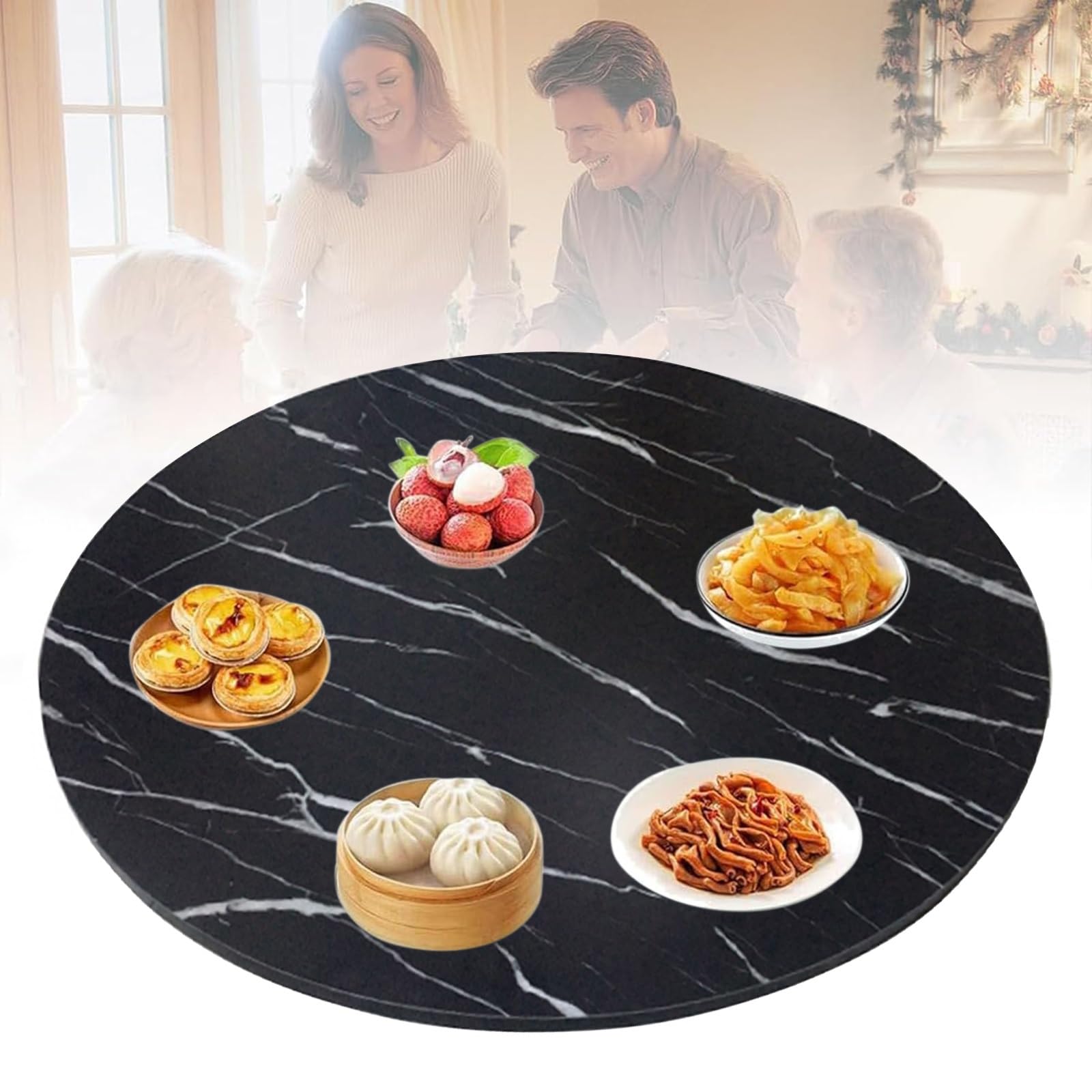 Amazon | 6色 無垢材の回転台 円卓用ターンテーブル 中華テーブル 直径