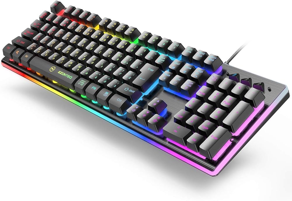 Amazon | ゲーミングキーボード RGB1680万色 8種類LED色変え 3つ