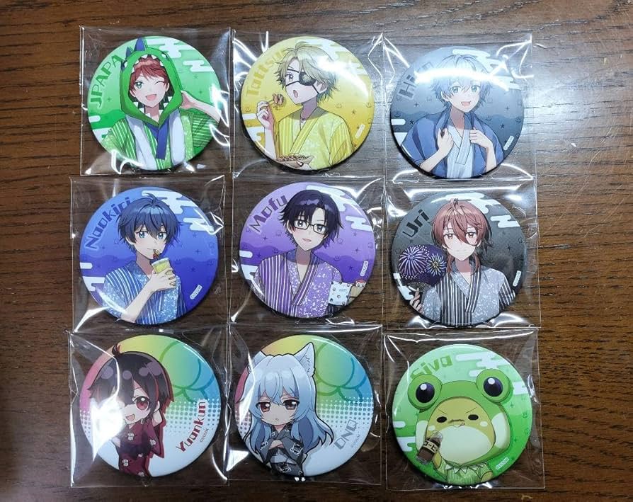 Amazon.co.jp: カラフルピーチ 極楽湯 等身・デフォ 缶バッジ 男子