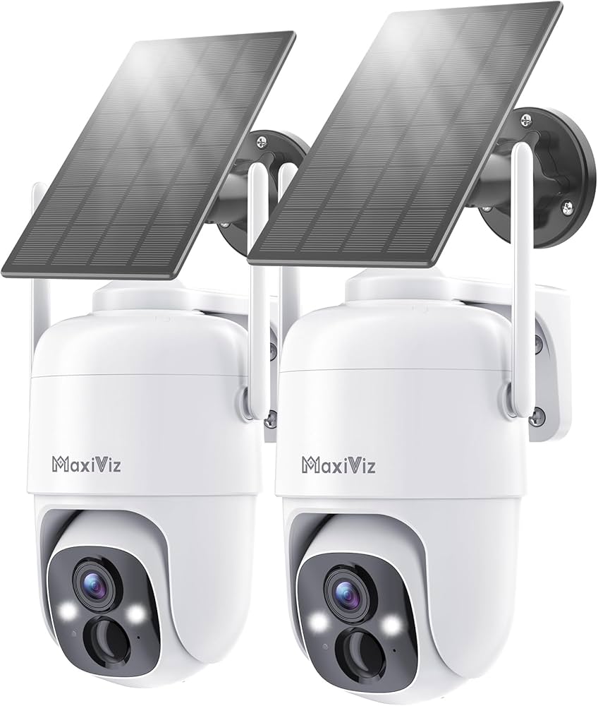 Amazon.com : MaxiViz Wireless Solar Security Camera Outdoor, Home