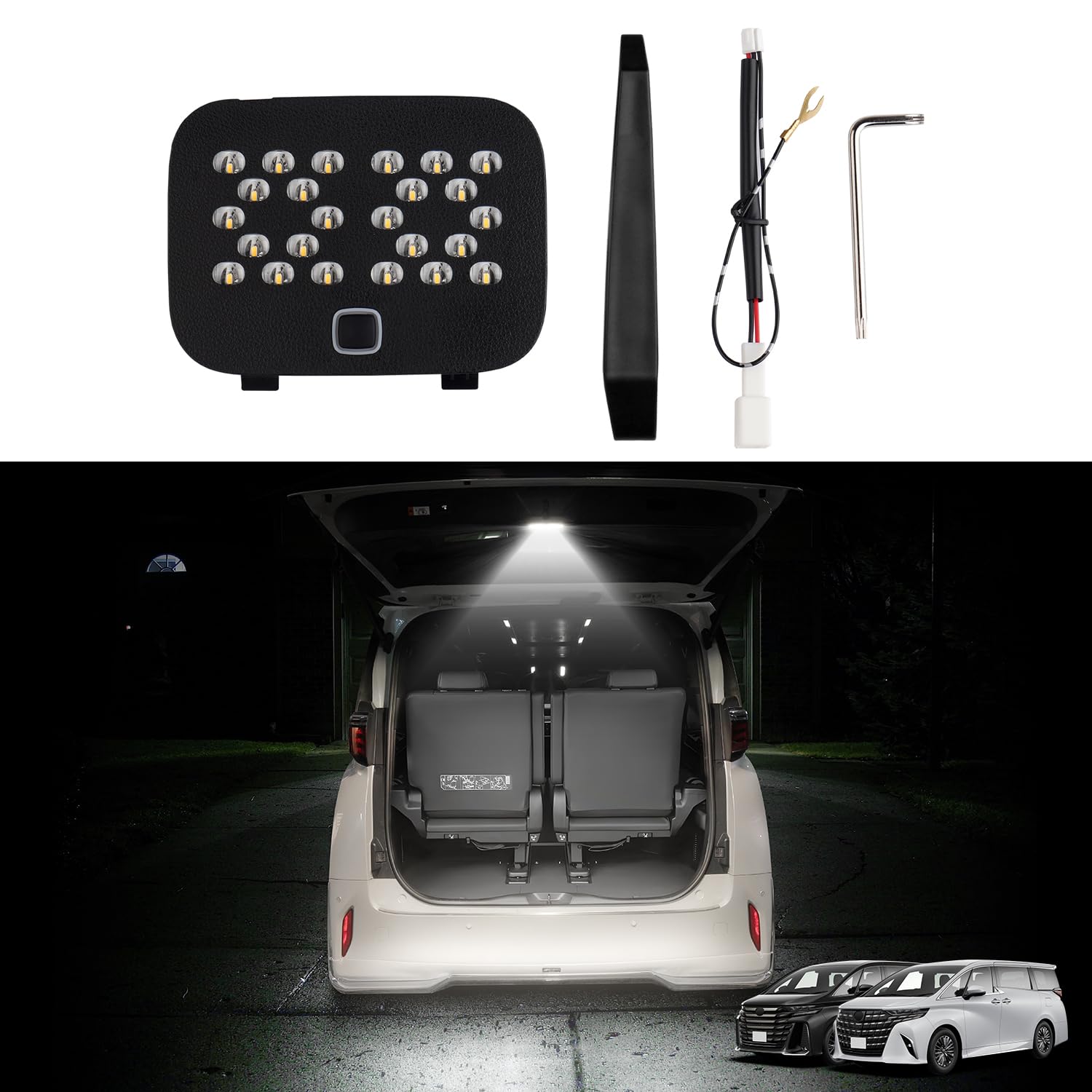 Amazon | Jiooy トヨタ 新型 アルファード40系 増設ラゲッジランプ