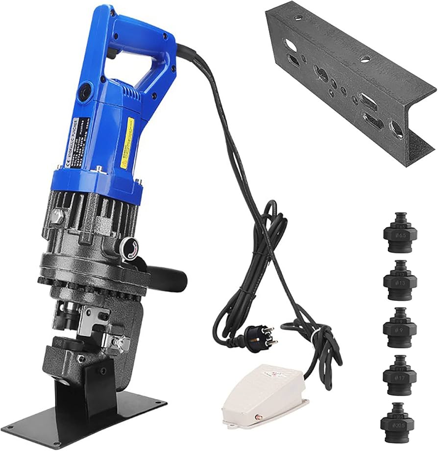 Amazon.co.jp: 電動油圧パンチャー 10t 強力 パンチダイ5種付 φ6.5