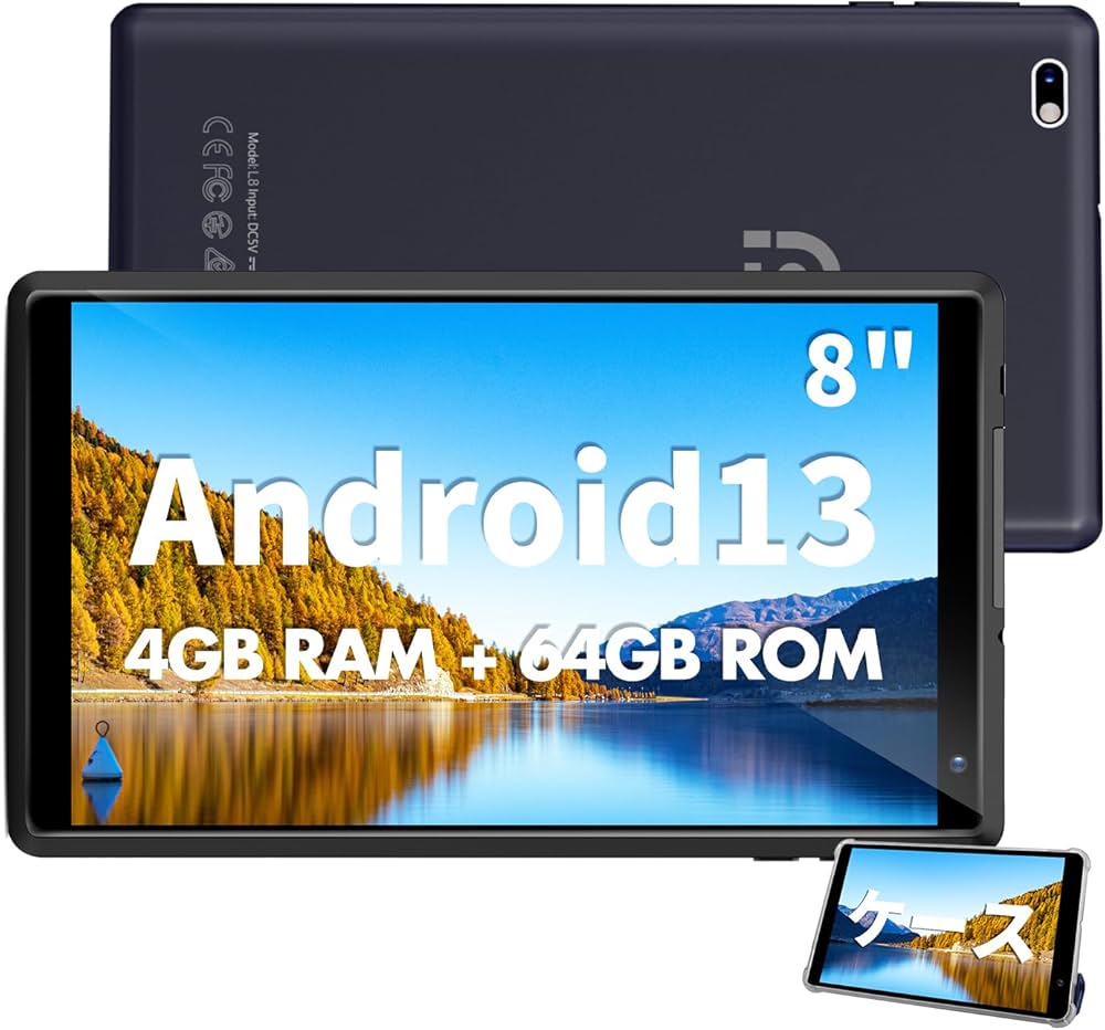 Amazon.co.jp: タブレット 8インチ Wi-Fiモデル Android 64GB ROM 1280