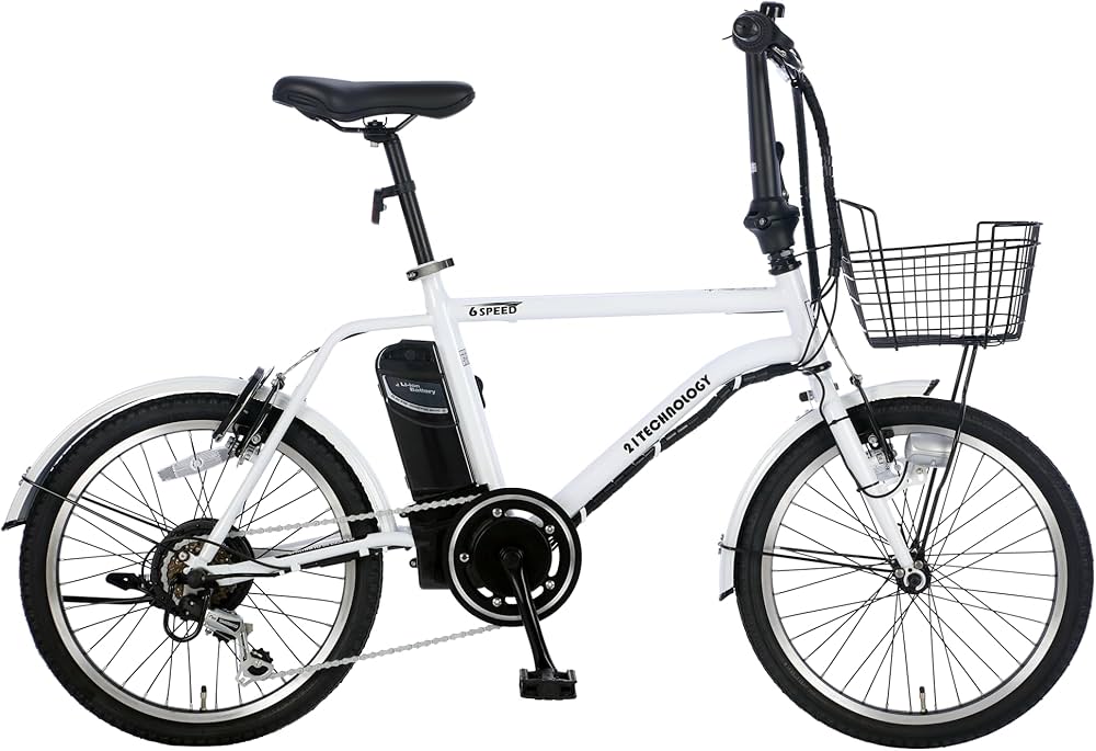 Amazon | 自転車 電動アシスト自転車 DASK206 ホワイト 20インチ