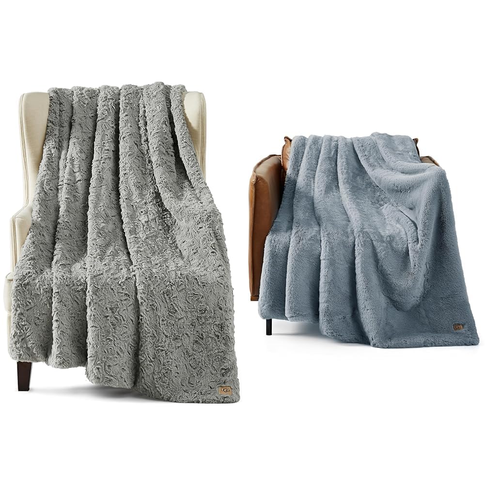 Amazon.com: UGG 70x50-Inch Adalee Faux Fur Throw Blanket and