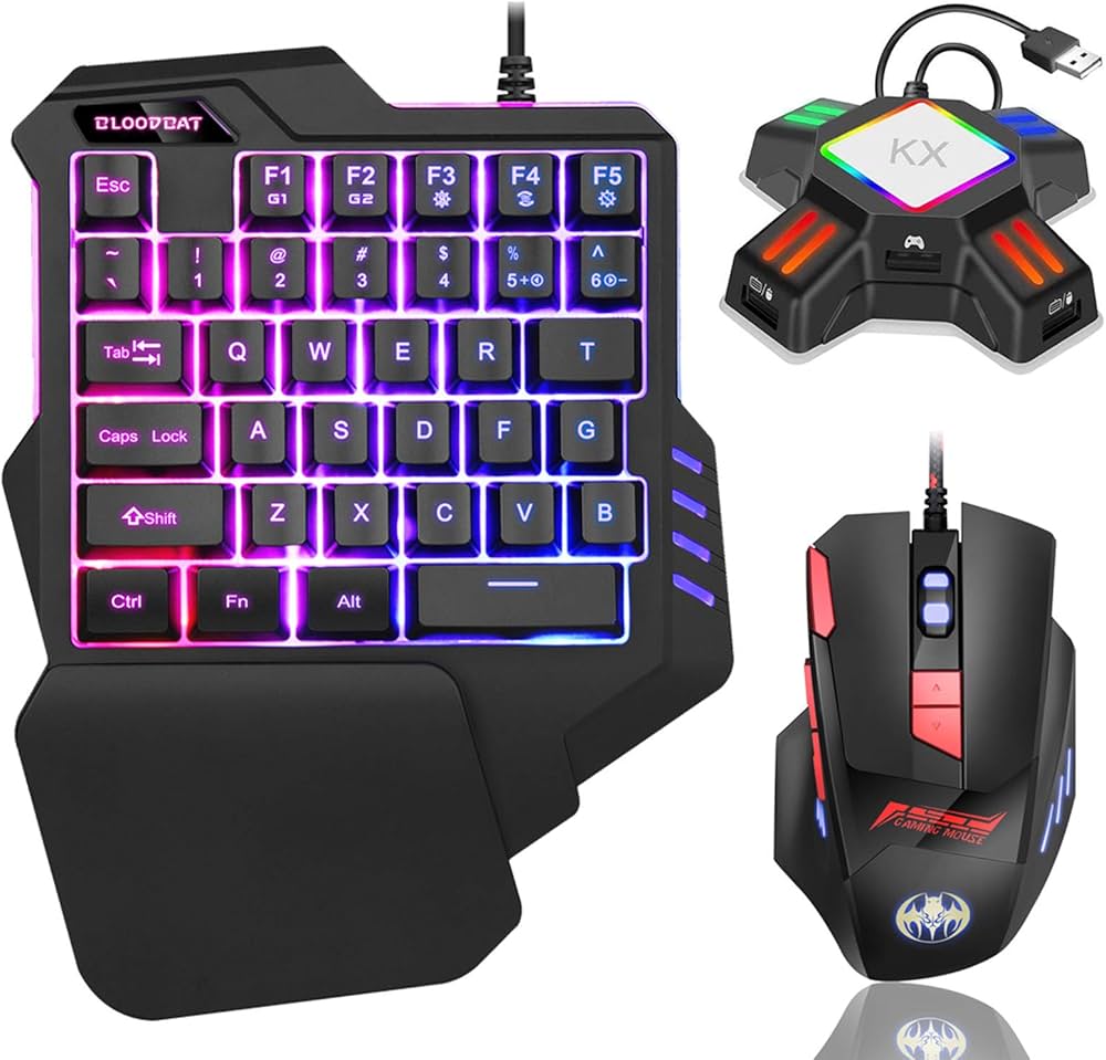 Amazon.co.jp: Eituesy 片手キーボード マウス セット 専用