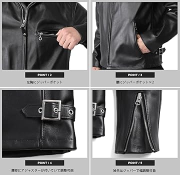 Amazon.co.jp: Schott ショット 641 シングルレザーライダース 6061