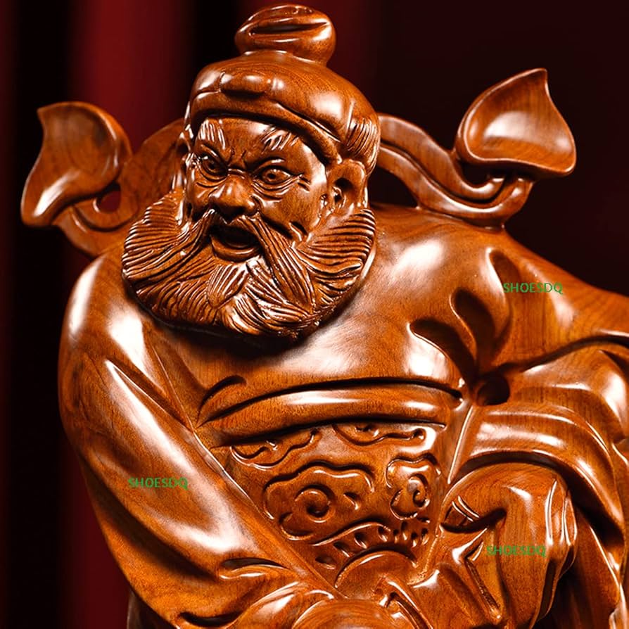 Amazon｜木彫り仏像 鍾馗様【鍾馗・鎮宅聖君】厄除けの神 神像 鍾天師