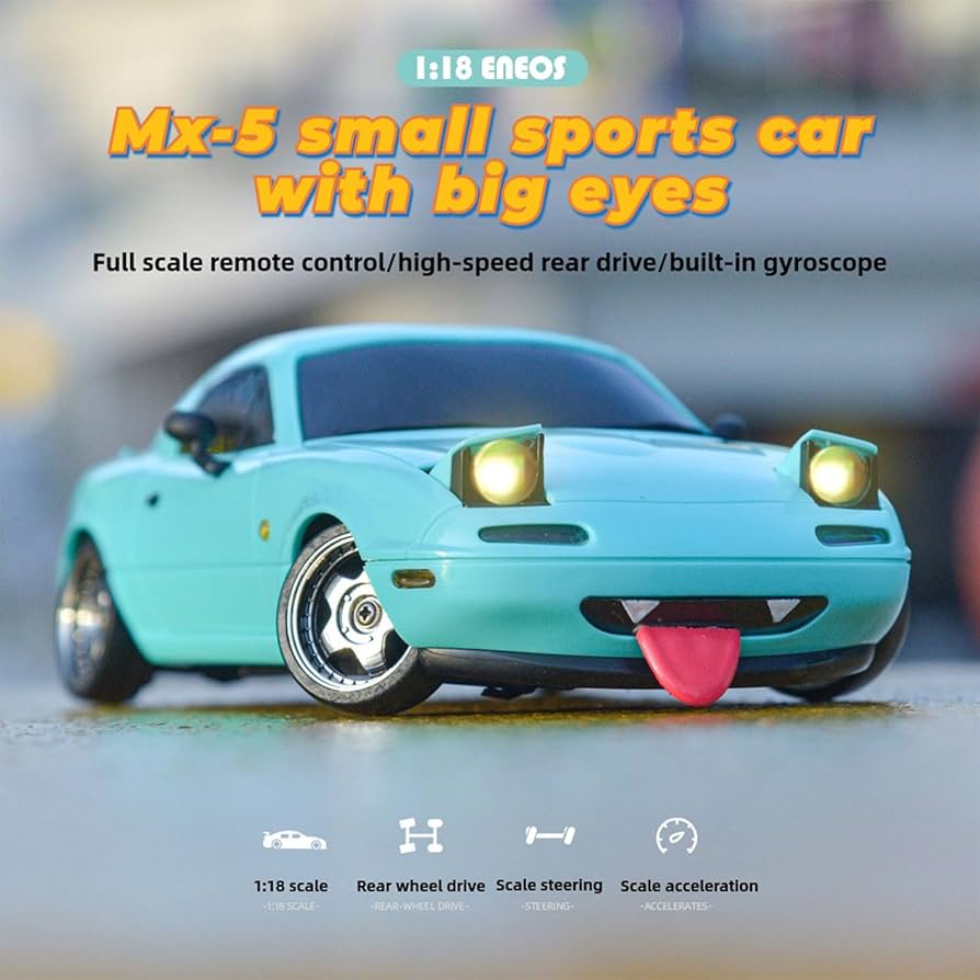 Amazon.com: Moonzeamus LD1804 RC Drift Car 1:18 Scale Mini MX-5