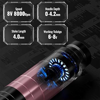 Amazon | ワームホール タトゥーガンキット ワイヤレスタトゥー マシン