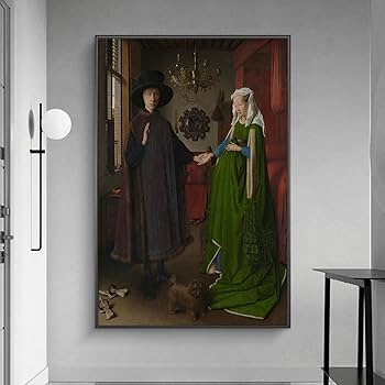 Amazon.co.jp: キャンバスに絵画クラシックヤンファンエイクアルノ