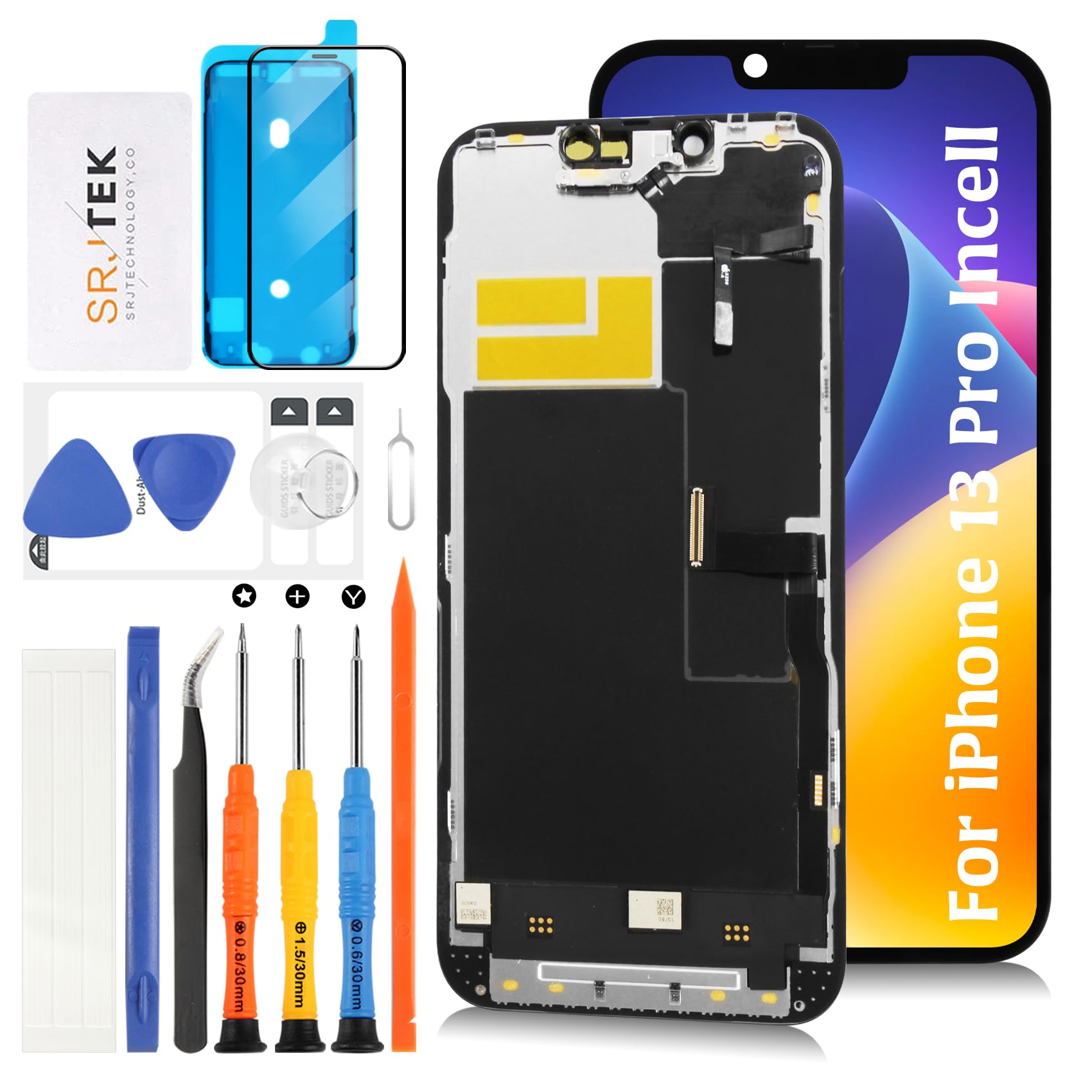 Amazon.co.jp: SRJTEK For iPhone 13 Pro incell 液晶パネル 画面交換