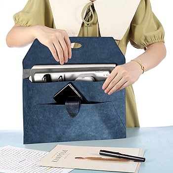 VANRA Porte-documents en cuir synthétique imperméable avec 2