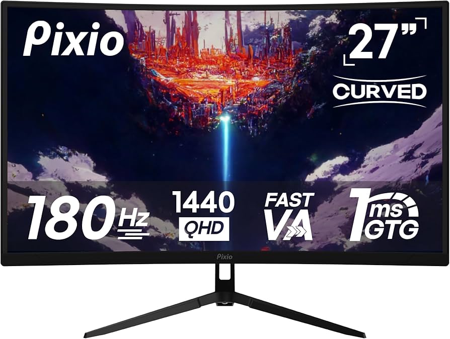 Amazon.com: Pixio PXC278 Wave 27 inch 180Hz Refresh Rate QHD 1440p