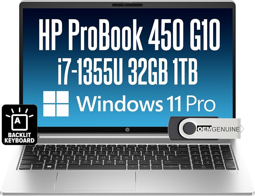 Amazon.com: HP ProBook 450 G10 Business Laptop 15.6” FHD Display