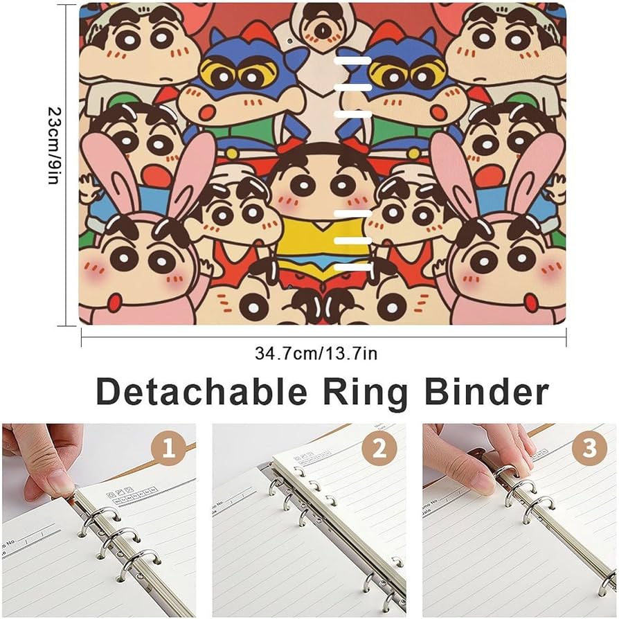 Amazon.co.jp: クレヨンしんちゃん システム手帳 A5 日記帳 メモ帳